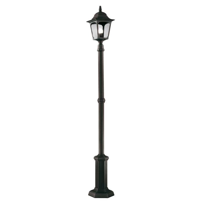 Chapel 1 Light Lamp Post - Black