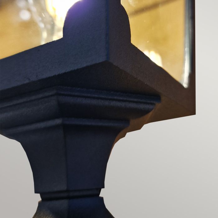 Chapel 1 Light Lamp Post - Black