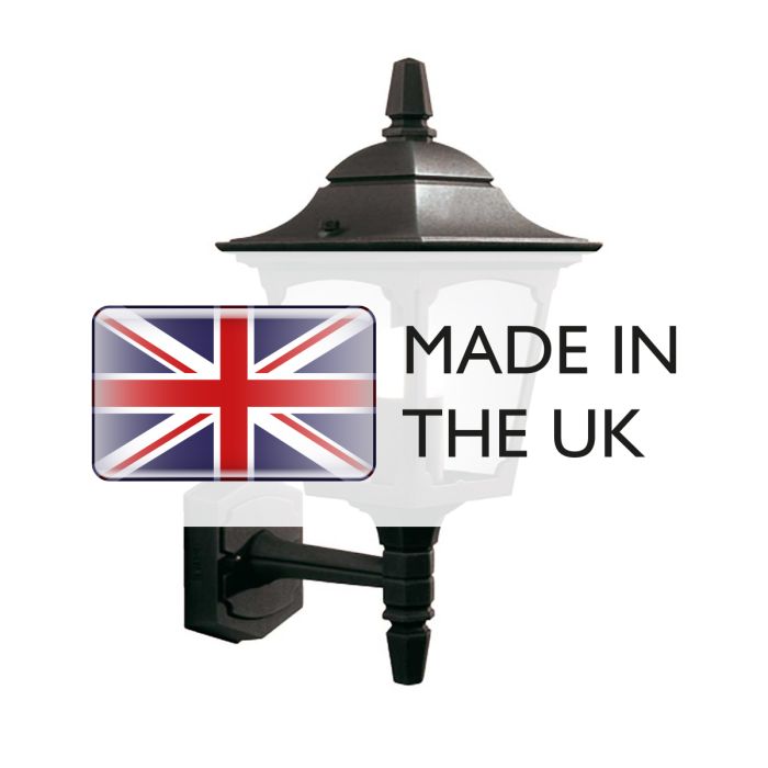 Chapel 1 Light Mini Up Wall Lantern - Black