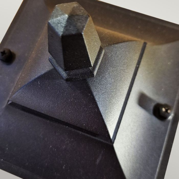 Chapel 1 Light Mini Pedestal Lantern - Black