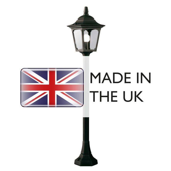 Chapel 1 Light Mini Pillar Lantern - Black