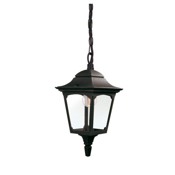 Chapel 1 Light Mini Chain Lantern - Black