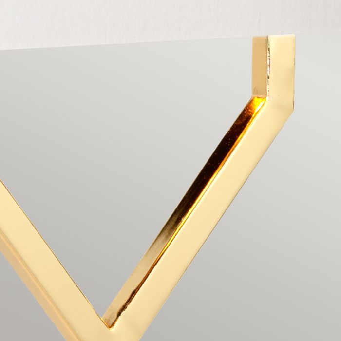 Cross Table Lamp - Polished Gold with Ivory Shade