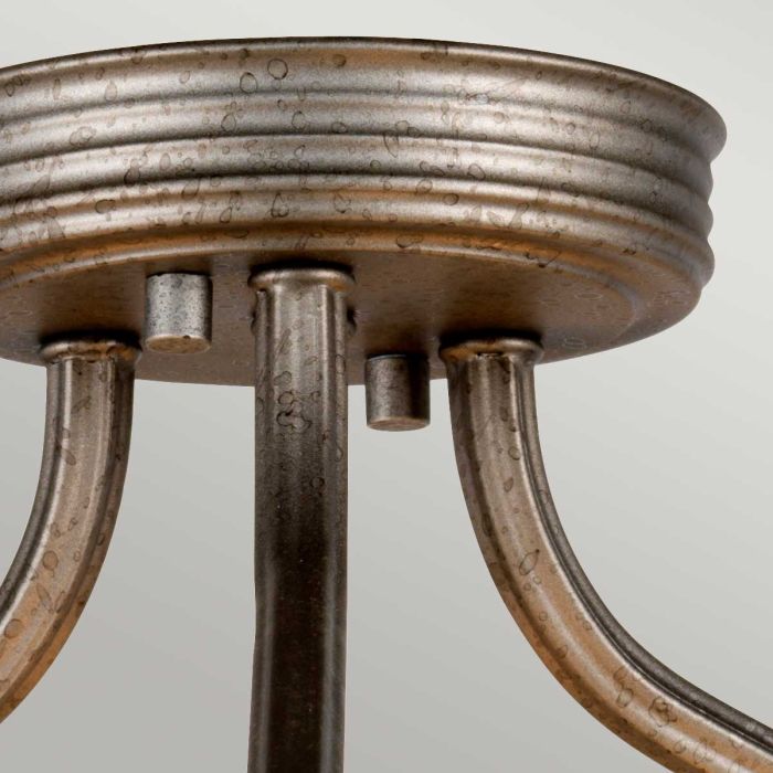 Crown 3 Light Semi-Flush / Pendant - Iron Gate