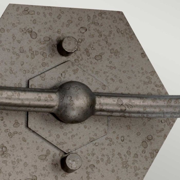 Crown 2 Light Wall Light - Iron Gate