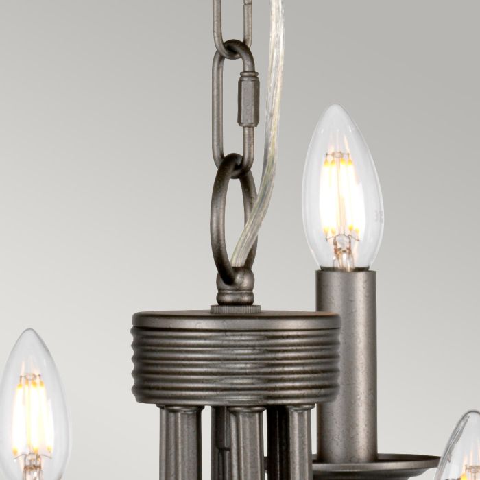 Crown 9 Light Chandelier - Iron Gate