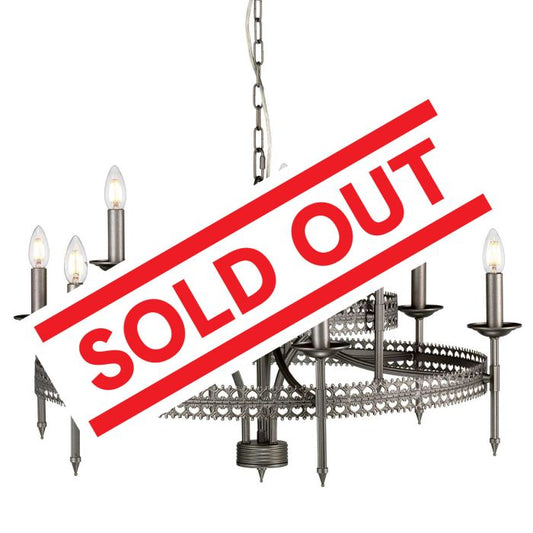 Crown 9 Light Chandelier - Iron Gate