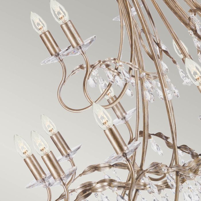 Christina 18 Light Chandelier - Silver / Gold Patina