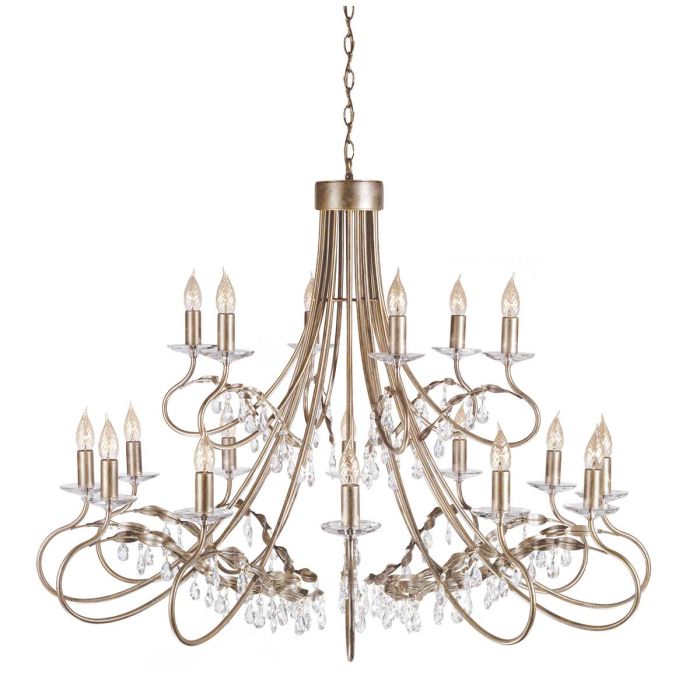 Christina 18 Light Chandelier - Silver / Gold Patina