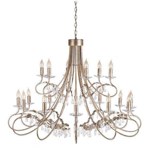 Christina 18 Light Chandelier - Silver / Gold Patina