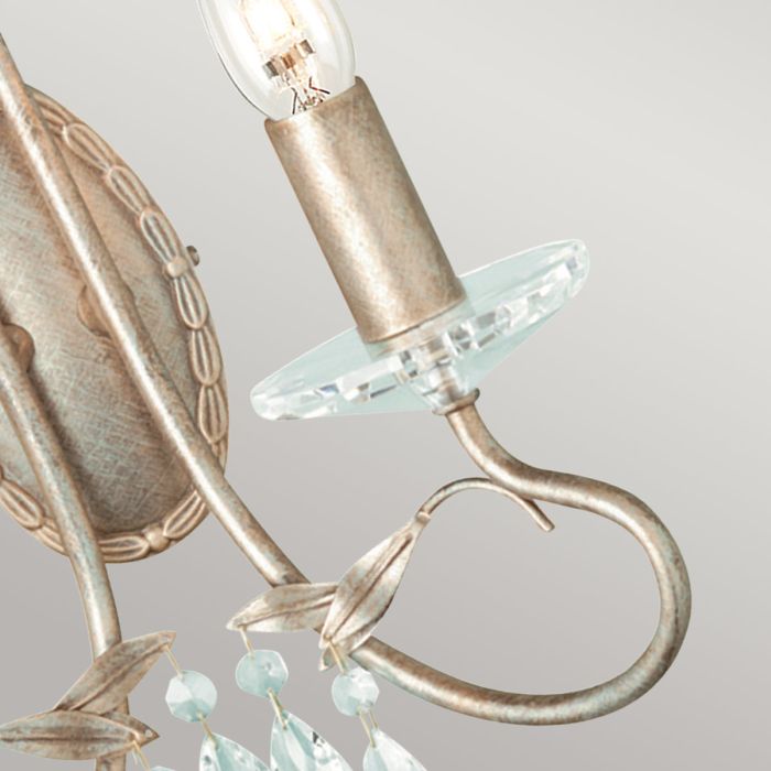 Christina 2 Light Wall Light - Silver / Gold Patina