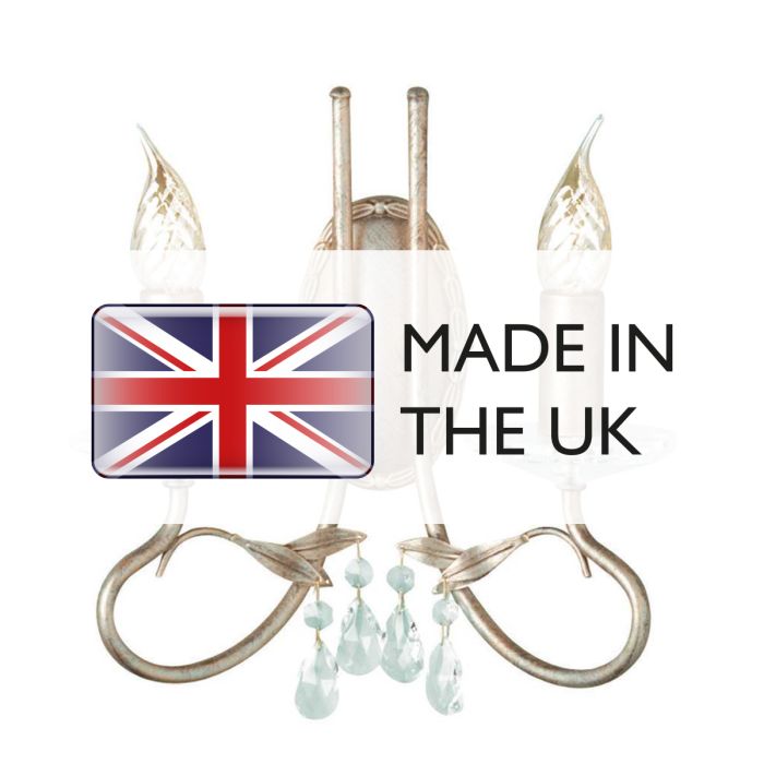 Christina 2 Light Wall Light - Silver / Gold Patina