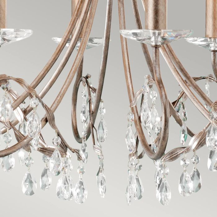 Christina 8 Light Chandelier - Silver / Gold Patina