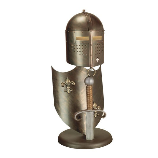 Crusader 1 Light Table Lamp - Burnished Bronze