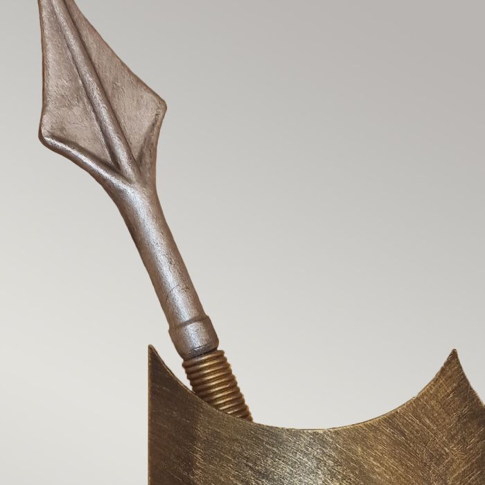 Crusader 2 Light Wall Light - Burnished Bronze