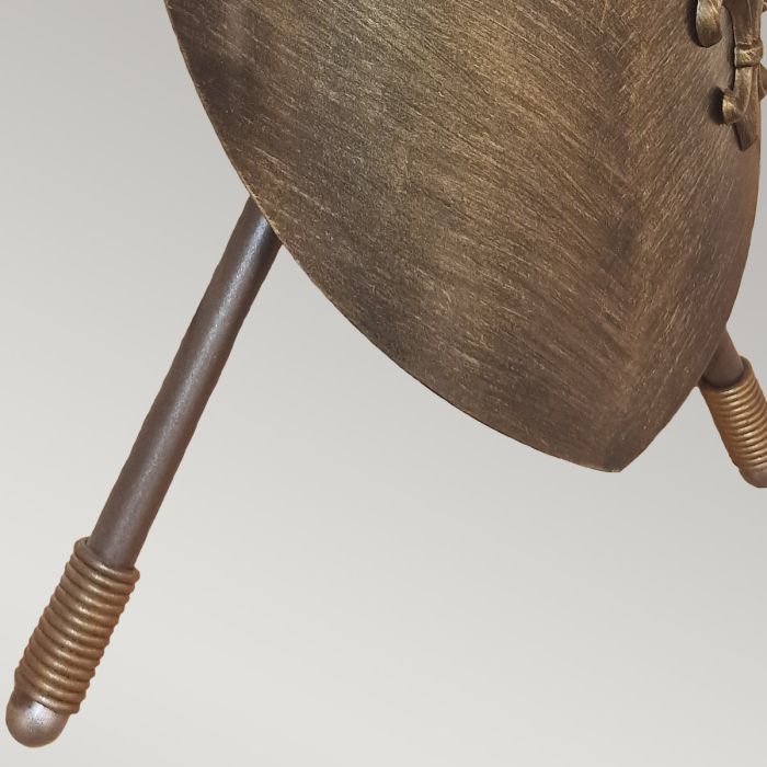 Crusader 2 Light Wall Light - Burnished Bronze