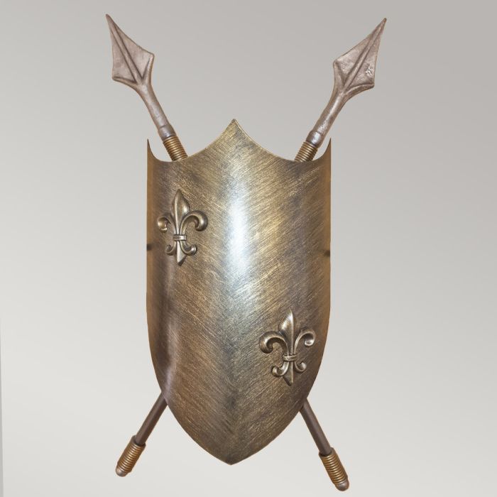 Crusader 2 Light Wall Light - Burnished Bronze