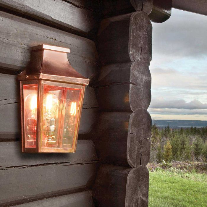 Chelsea 1 Light Small Half Lantern - Copper
