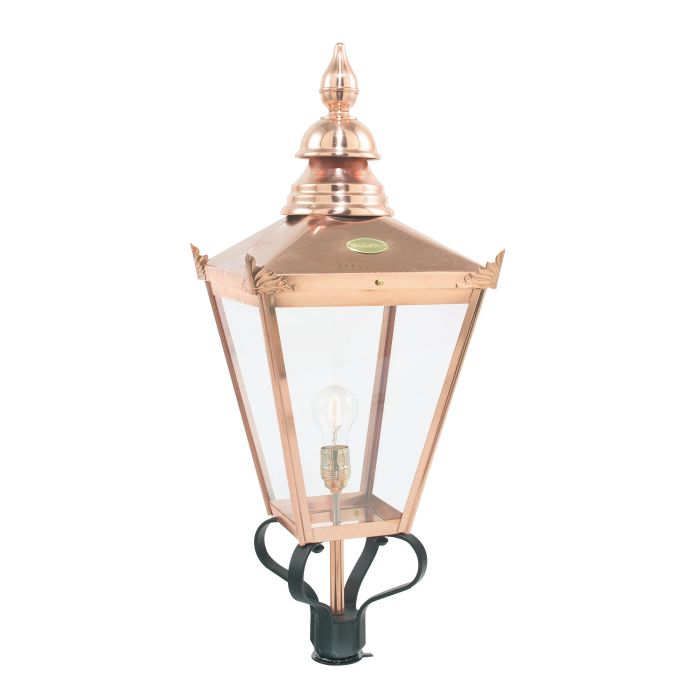 Chelsea 1 Light Grande Lamp Post Head Only - Copper