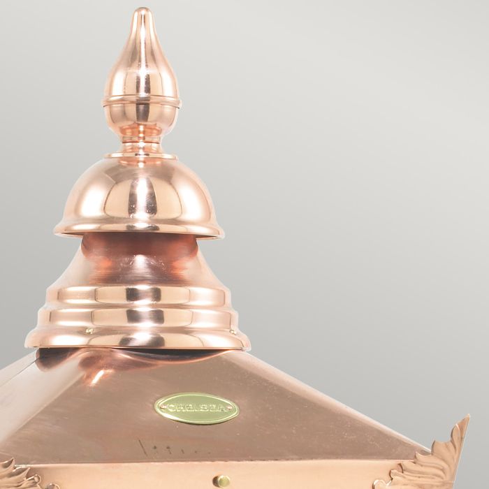 Chelsea 1 Light Grande Pedestal Lantern - Copper