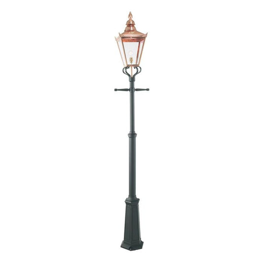 Chelsea 1 Light Grande Lamp Post - Copper & Black