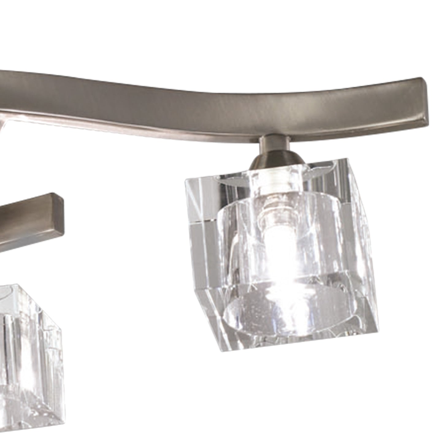 Cuadrax Square Semi Flush 4 Light G9, Satin Nickel (0004049) by Mantra