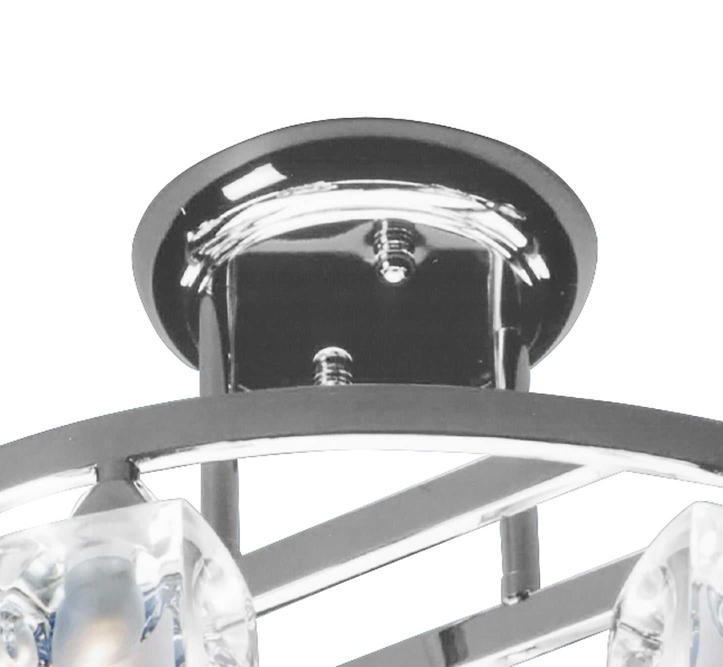 Cuadrax Rectangular Telescopic 6 Light G9 Satin Nickel by Mantra