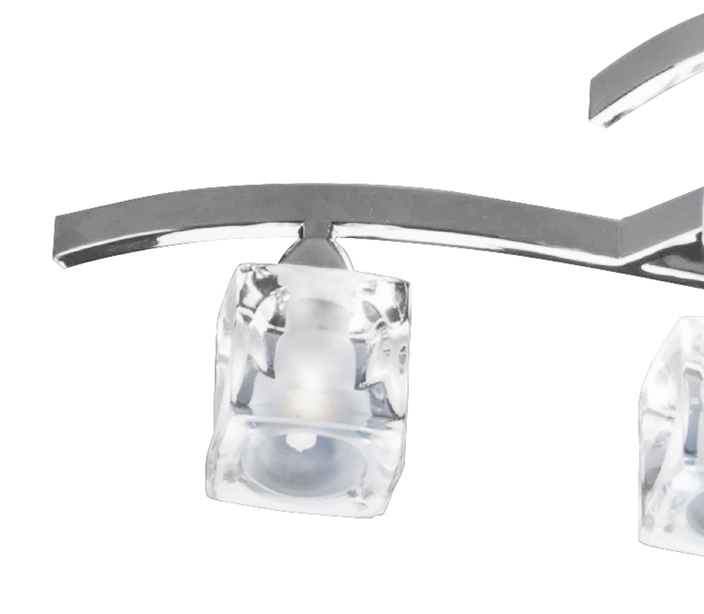 Cuadrax Rectangular Telescopic 6 Light G9 Satin Nickel by Mantra