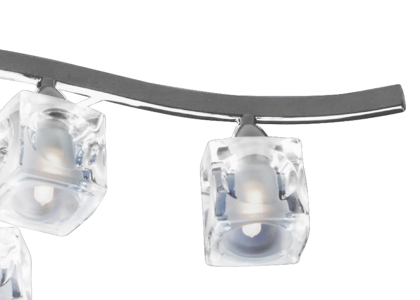 Cuadrax Rectangular Telescopic 6 Light G9 Satin Nickel by Mantra