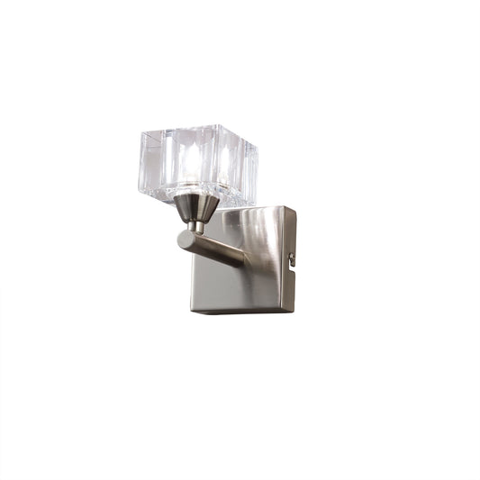 Cuadrax Wall Lamp 1 Light G9, Satin Nickel (0004029) by Mantra