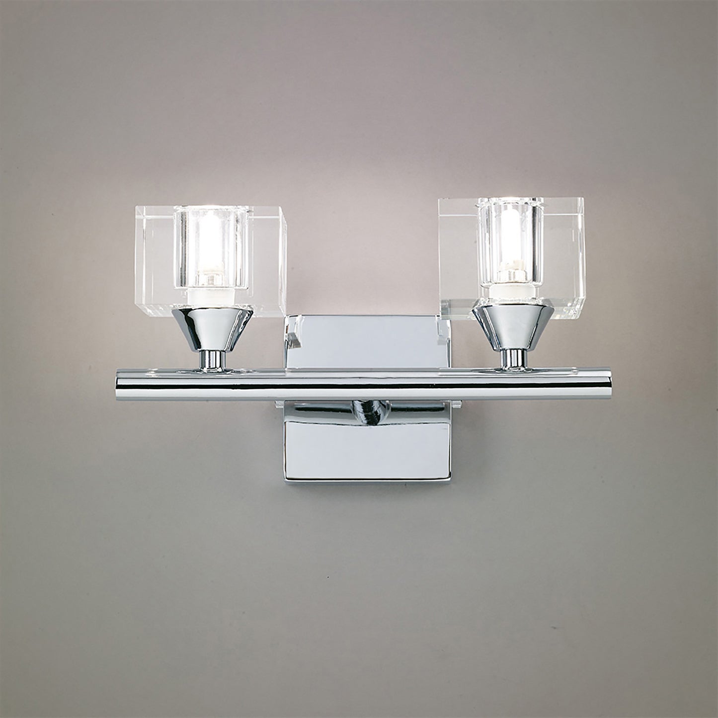 (0004 030) Cuadrax Wall Lamp Switched 2 Light G9, Polished Chrome by Mantra