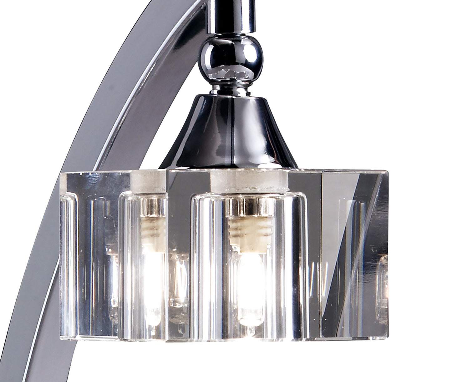 Cuadrax Table Lamp 1 Light G9, Polished Chrome by Mantra