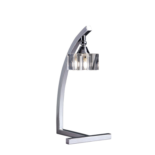 Cuadrax Table Lamp 1 Light G9, Polished Chrome by Mantra