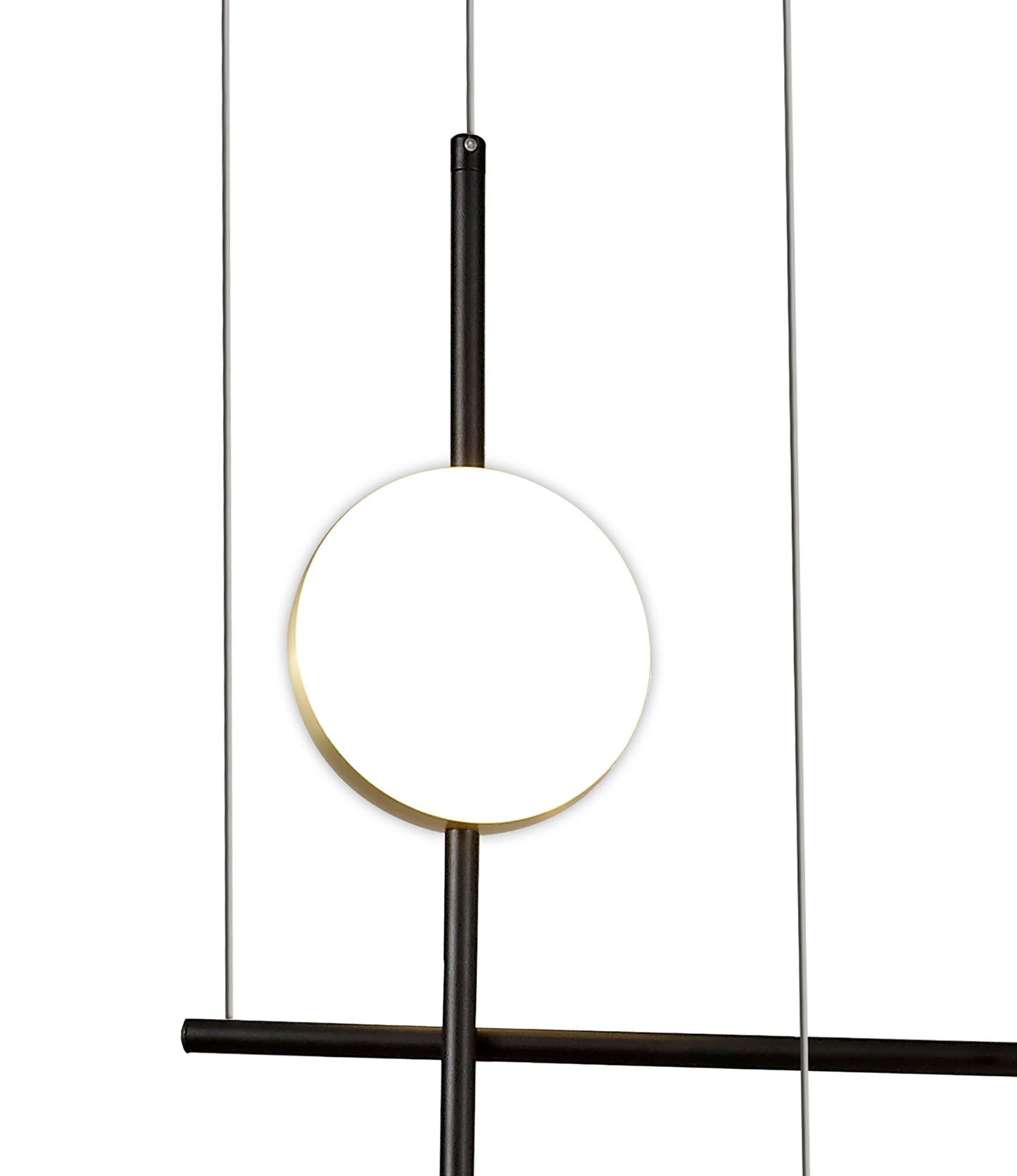 Cuba Criss Cross Linear Pendant 4 Light, 32W LED, 3000K, 2400lm, Gold, Black, 3yrs Warranty by Mantra