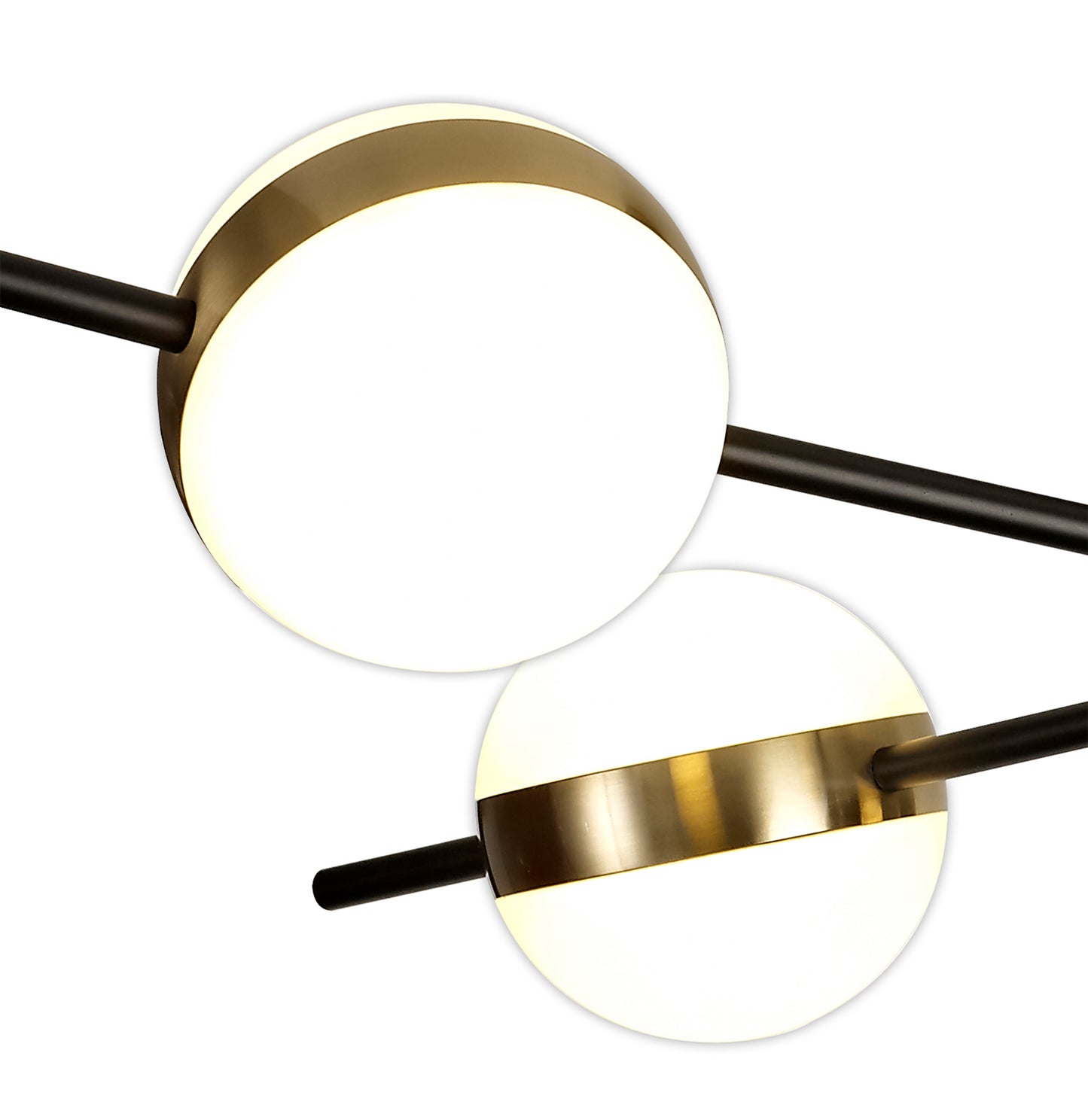 Cuba Ceiling 4 Light, 32W LED, 3000K, 2400lm, Gold/Black, 3yrs Warranty by Mantra