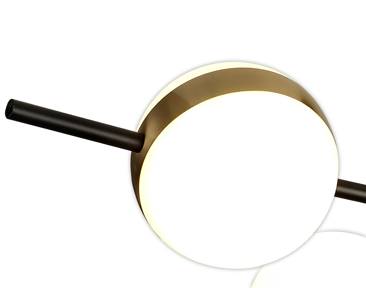 Cuba Ceiling 4 Light, 32W LED, 3000K, 2400lm, Gold/Black, 3yrs Warranty by Mantra