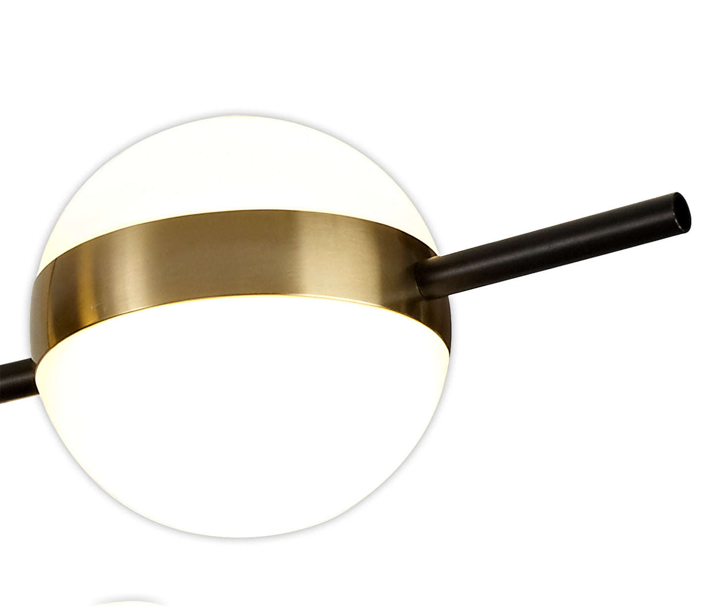 Cuba Ceiling 4 Light, 32W LED, 3000K, 2400lm, Gold/Black, 3yrs Warranty by Mantra