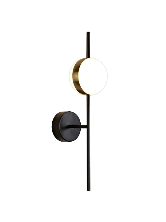 Cuba Wall Lamp, 8W LED, 3000K, 600lm, Gold/Black, 3yrs Warranty by Mantra