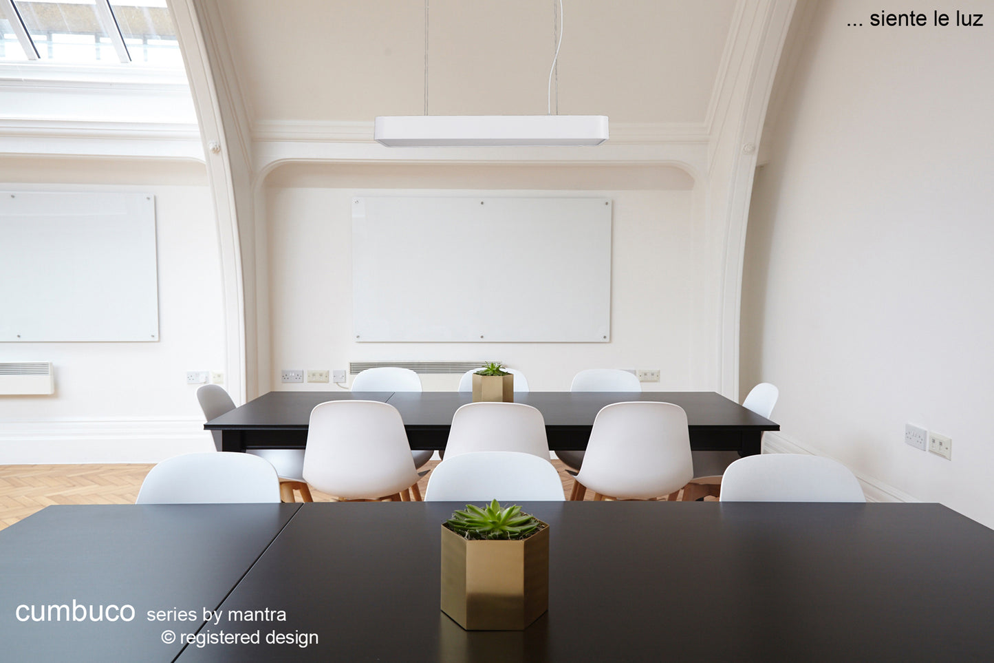 Cumbuco Linear Pendant Kit White For 5501 & 5503 by Mantra