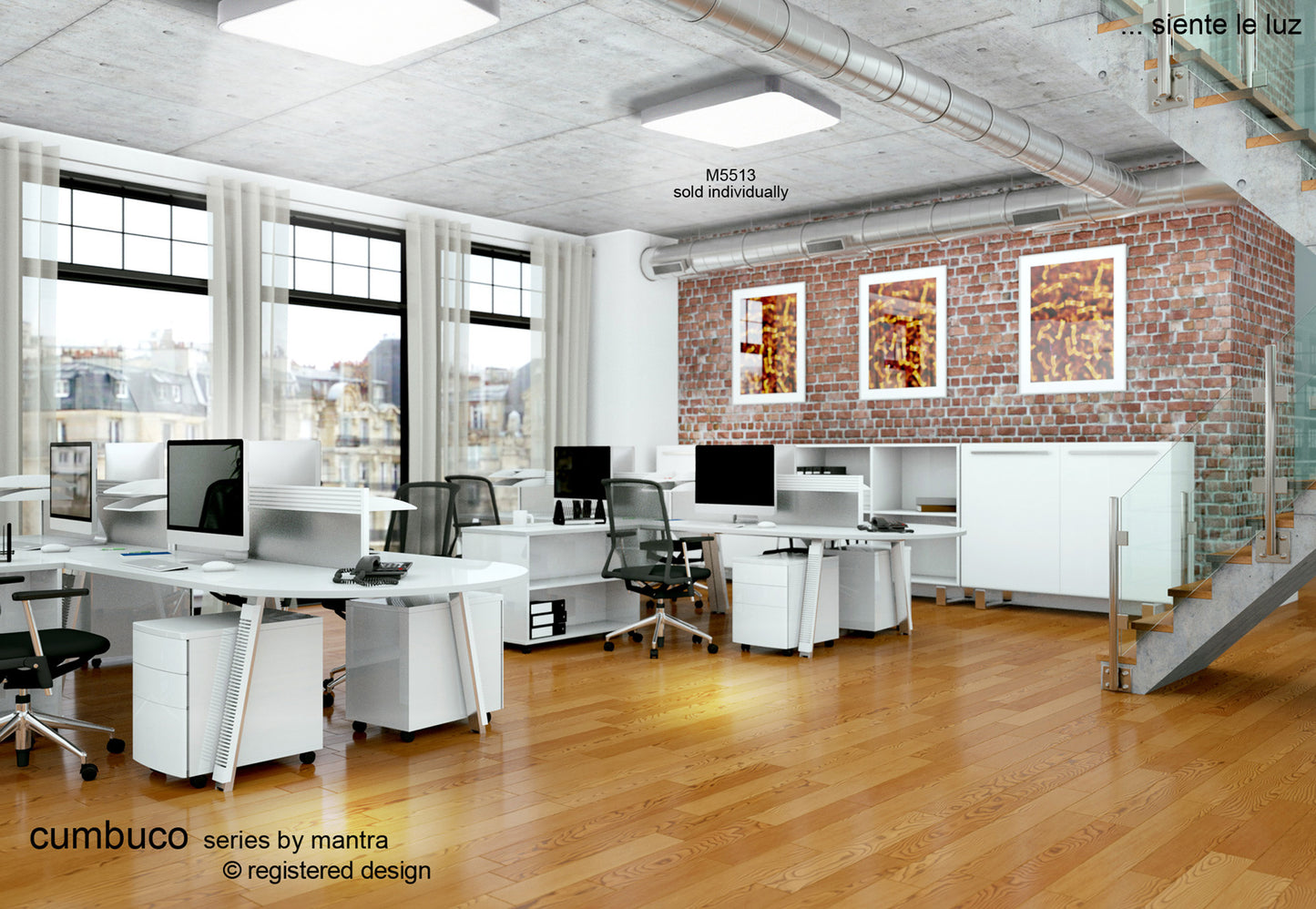 Cumbuco Pendant Kit White For 5500 & 5508 by Mantra