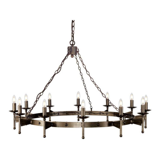 Cromwell 12 Light Chandelier - Old Bronze