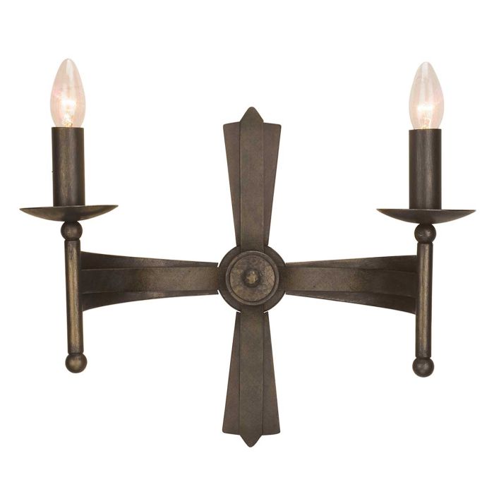 Cromwell 2 Light Wall Light - Old Bronze