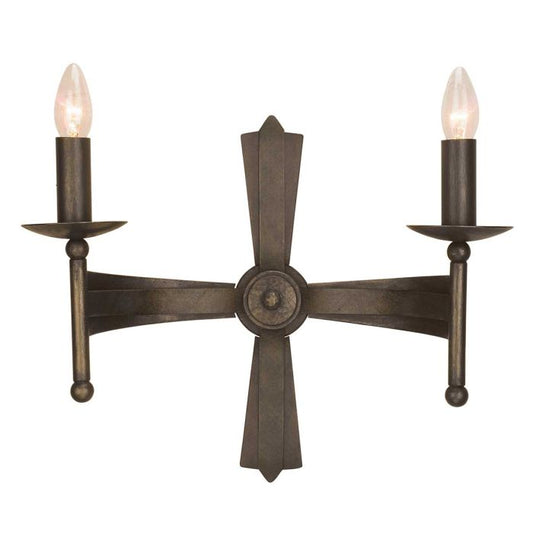 Cromwell 2 Light Wall Light - Old Bronze