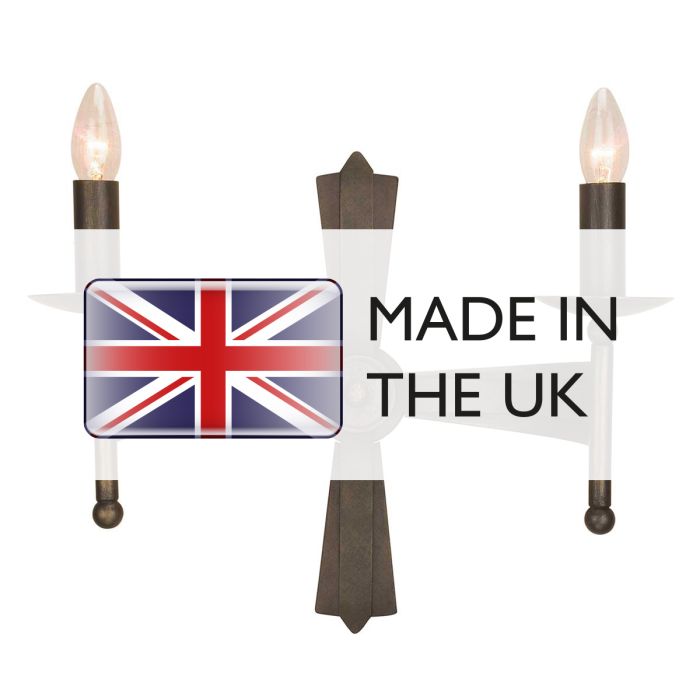 Cromwell 2 Light Wall Light - Old Bronze