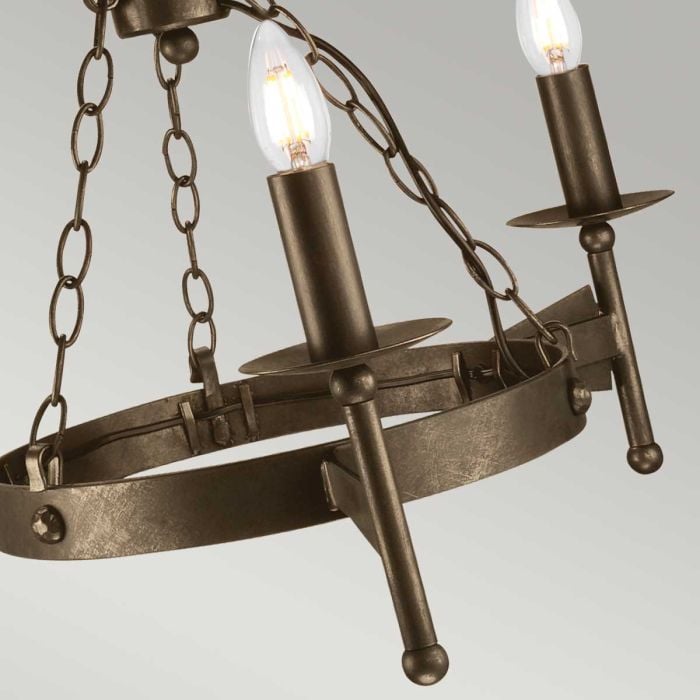 Cromwell 3 Light Chandelier - Old Bronze