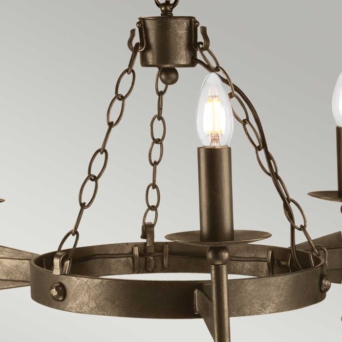 Cromwell 3 Light Chandelier - Old Bronze