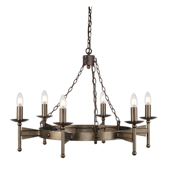 Cromwell 6 Light Chandelier - Old Bronze