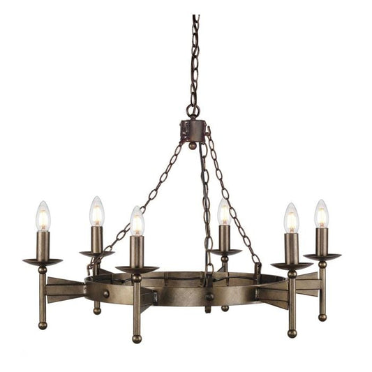 Cromwell 6 Light Chandelier - Old Bronze