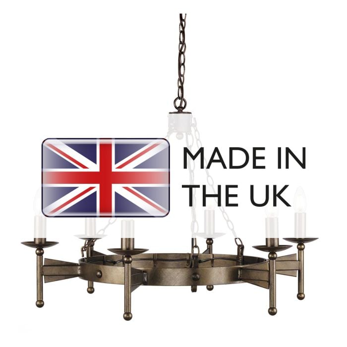 Cromwell 6 Light Chandelier - Old Bronze