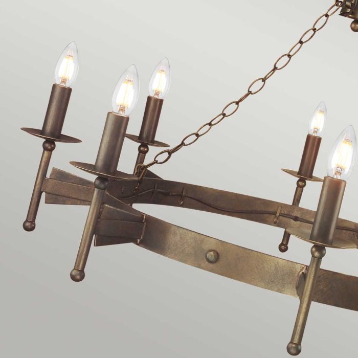 Cromwell 8 Light Chandelier - Old Bronze